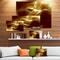 Designart - Light Yellow Abstract Fractal Design - Large Abstract Canvas Art